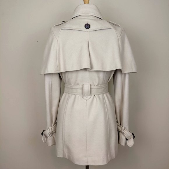 M60 Miss Sixty Elegant Classic Wool Coat with Cape Medium - Picture 3 of 14